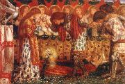 Dante Gabriel Rossetti Sir Bors and Sir Percival were Fed with the Sanct Grael oil painting on canvas